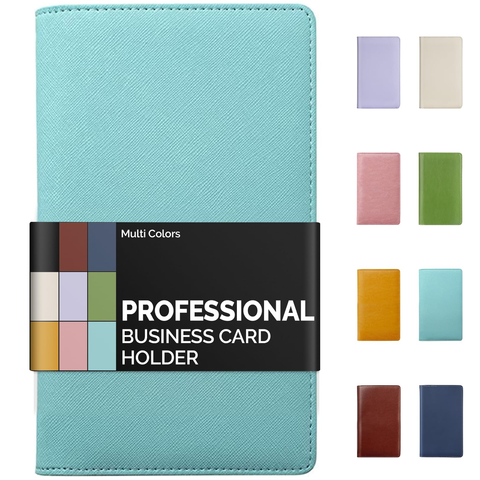 Sooez Leather Professional Business Card Book Holder Organizer for 240 Card