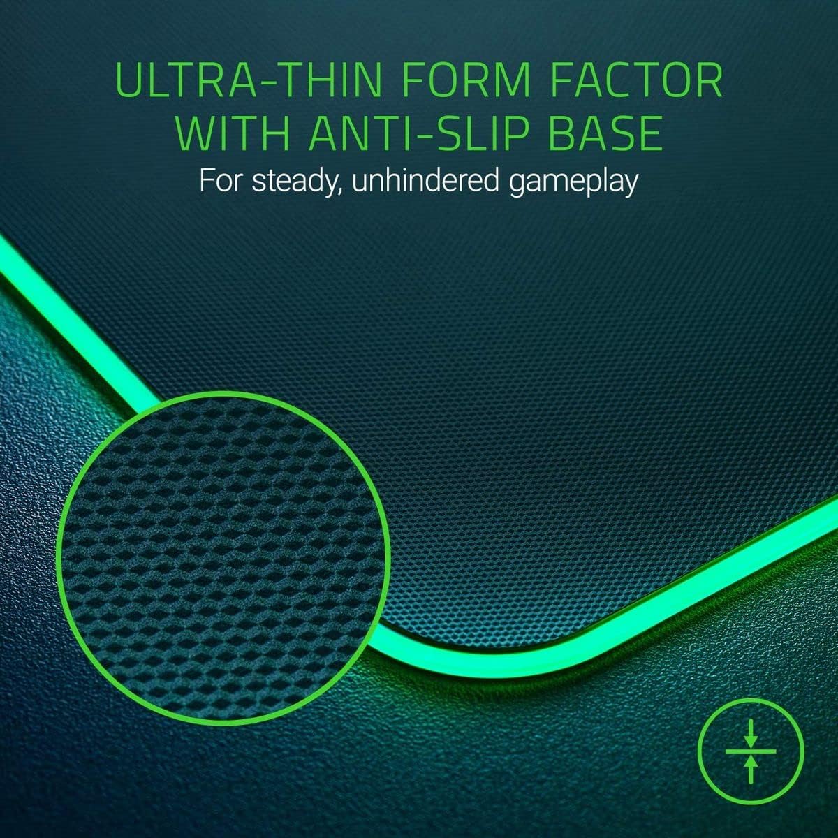 Razer Firefly Hard V2 RGB Gaming Mousepad, Customizable Chroma Lighting