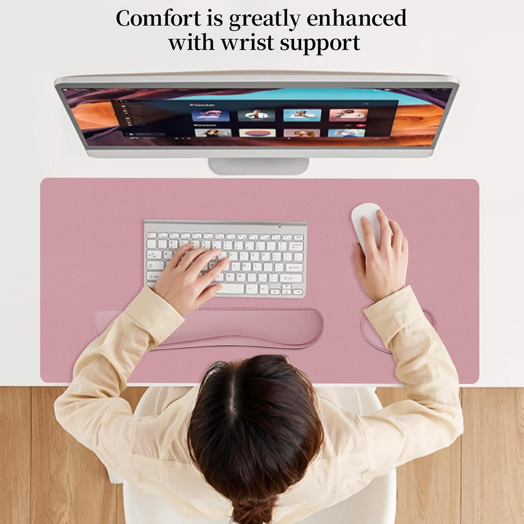Mouse Pad and Keyboard Wrist Rest, 3-in-1 Keyboard and Mouse Pad