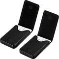 Outus 2 Pcs Business Card Holder Wallet PU,Black and Coffee,Classic