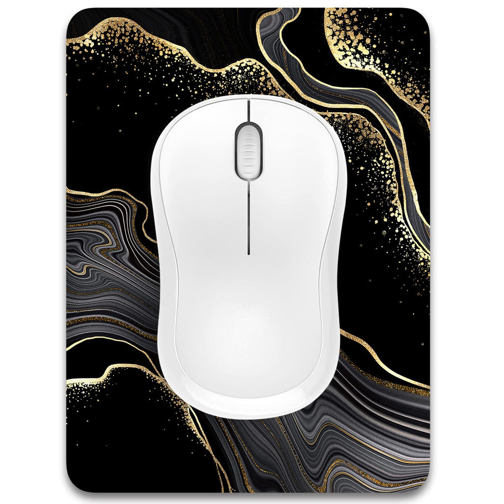 Dapesuom Small Mouse Pad, 6 x 8 Inch Thick Rubber Premium-Textured Non-Slip Portable & Washable Mini Mouse Mat for Women Men Wireless Laptops Keyboard Tray Gaming Work Computer Office Travel, Black