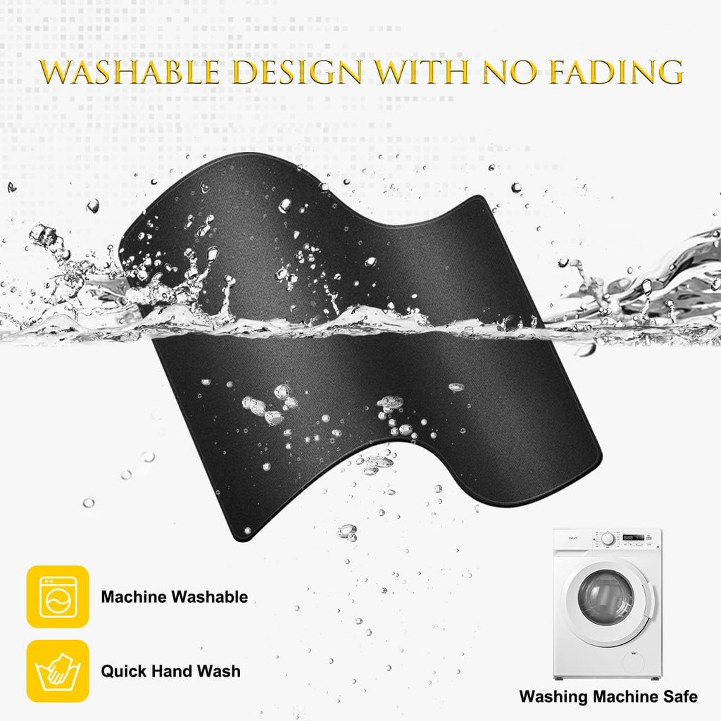 JIKIOU 3 Pack Mouse Pad with Stitched Edge, Perfect Size 10.2x8.3in Black