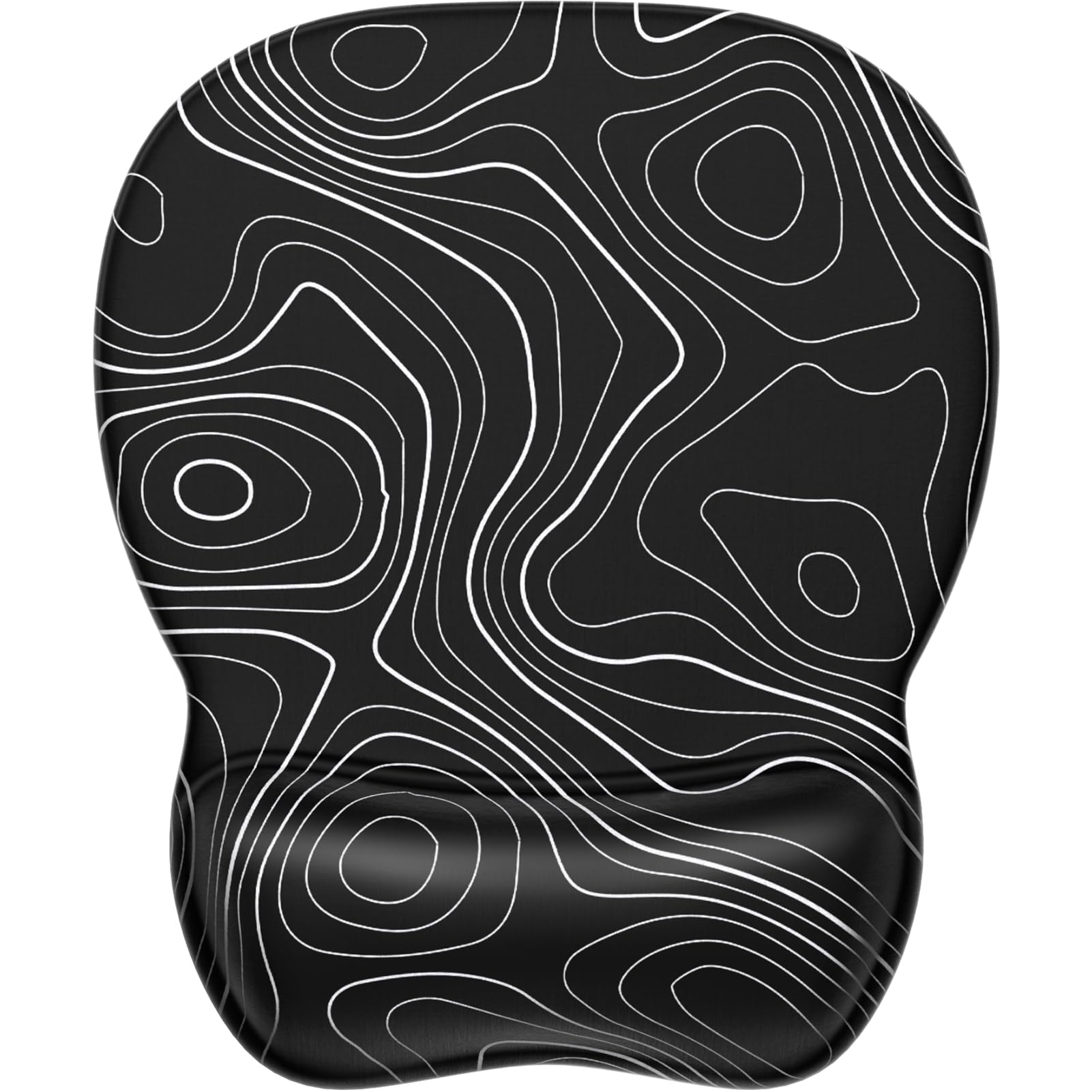 MROCO Ergonomic Mouse Pad with Gel Wrist Rest, 9.4 x 8.1 in, Black