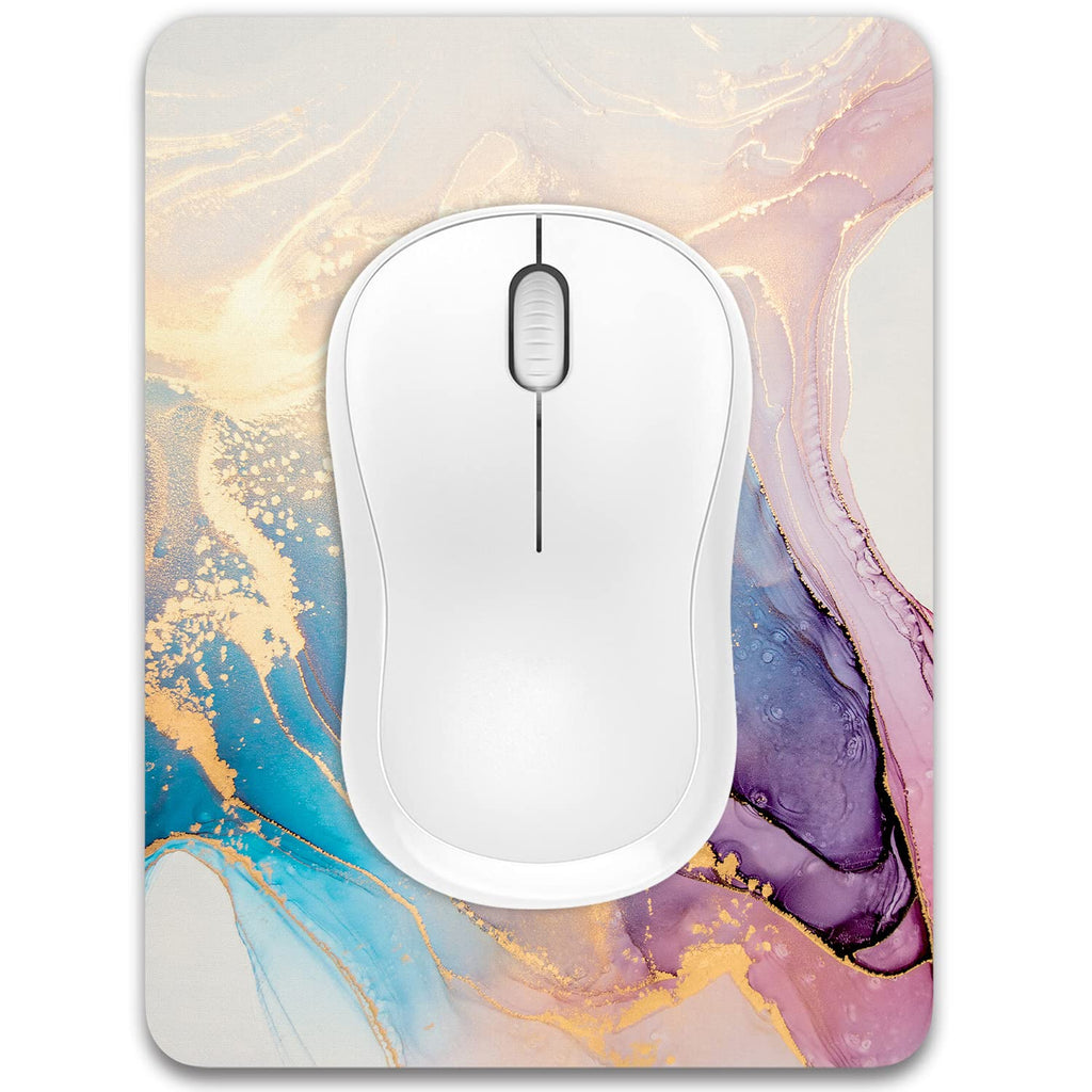 Dapesuom Small Mouse Pad, 6 x 8 Inch Thick Rubber Premium-Textured Non-Slip Portable & Washable Mini Mouse Mat for Women Men Wireless Laptops Keyboard Tray Gaming Work Computer Office Travel, Black
