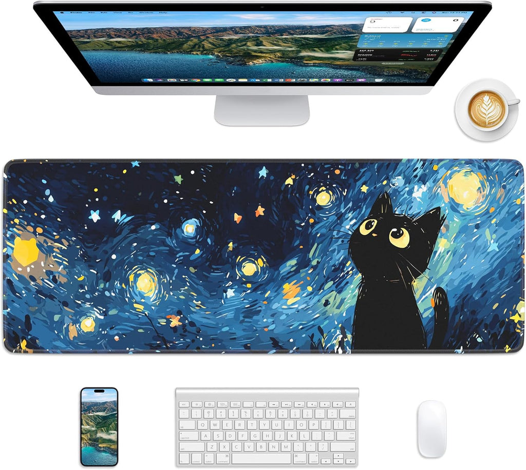 Mouse Pad 31.5x11.8in Large Desk Mat Non-Slip for Office