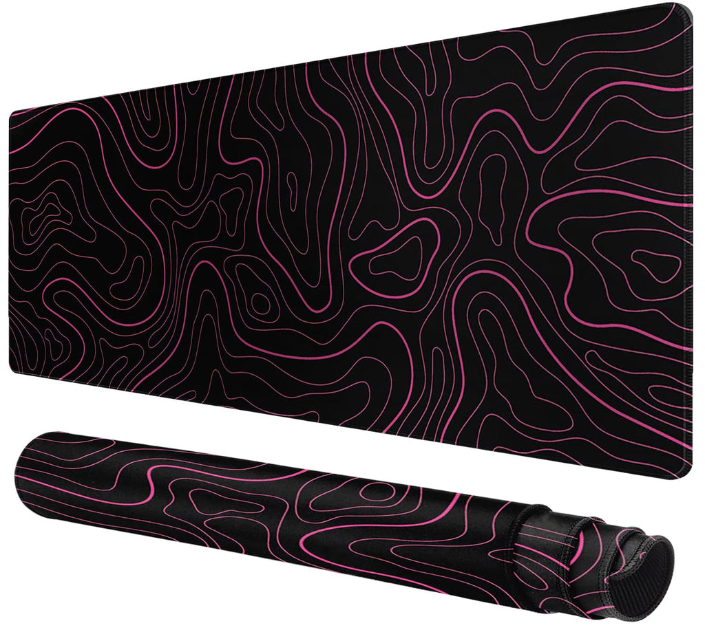 Rcege Large Gaming Mouse Pad Extended Desk Mat with Non Slip Stitched Edge