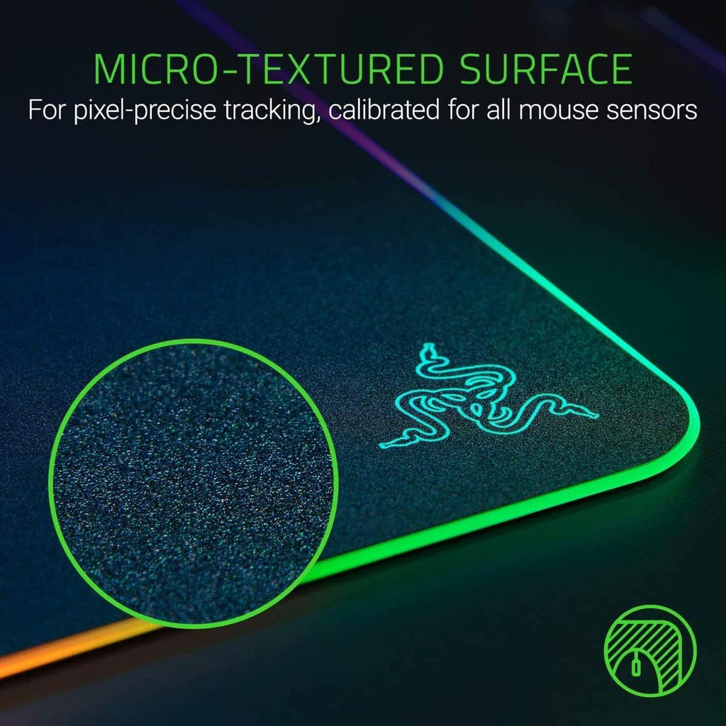 Razer Firefly Hard V2 RGB Gaming Mousepad, Customizable Chroma Lighting