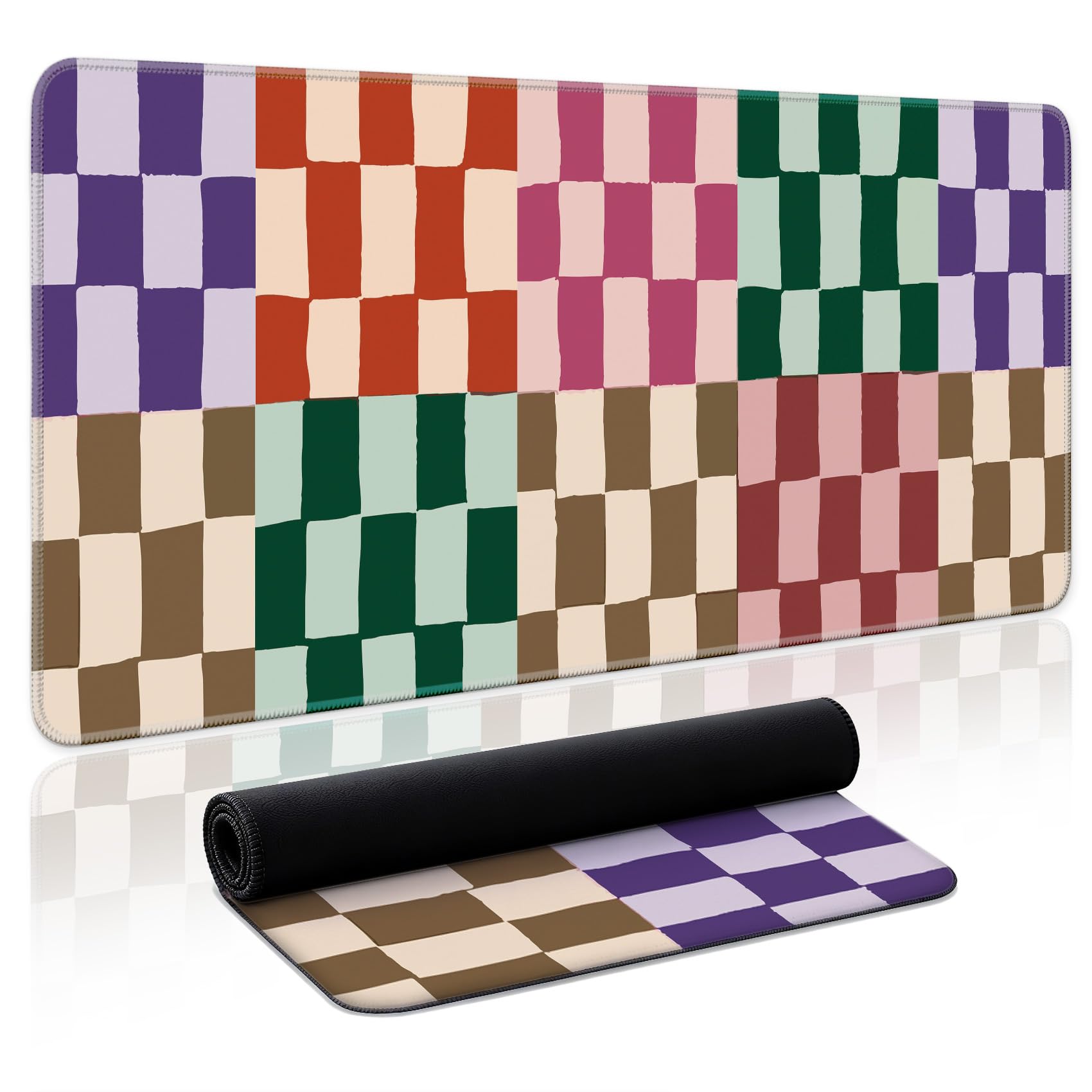Aesthetic Desk Mat, Cute Enchanted Garden Desk Pad Protector for Work & Decor, 31.5" x 11.8", Pretty Non-Slip Extended Mouse Pad for Office or Home