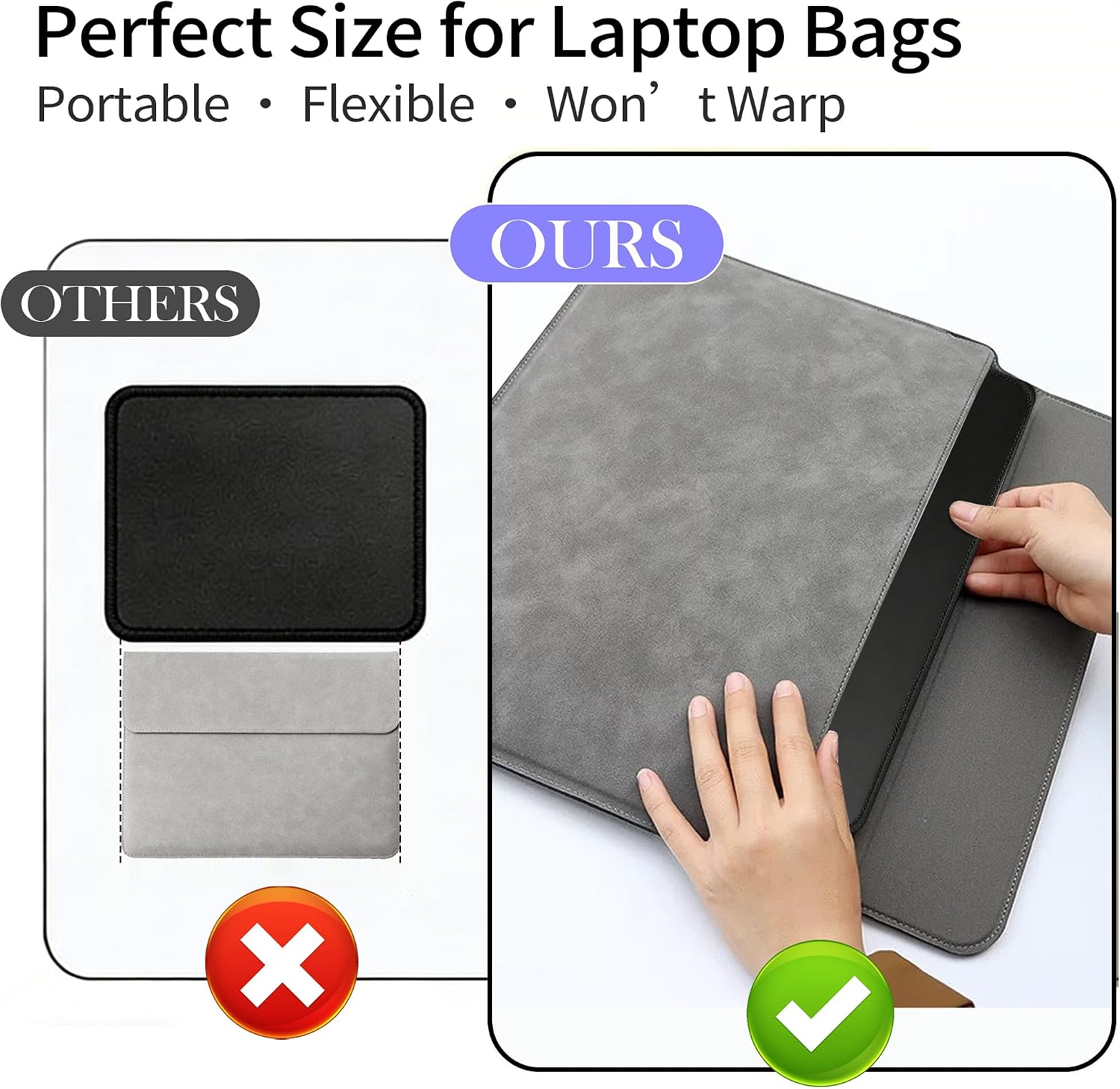 12 Pack Mouse Pads Bulk, Black Mouse Pads for Desk, Office and School
