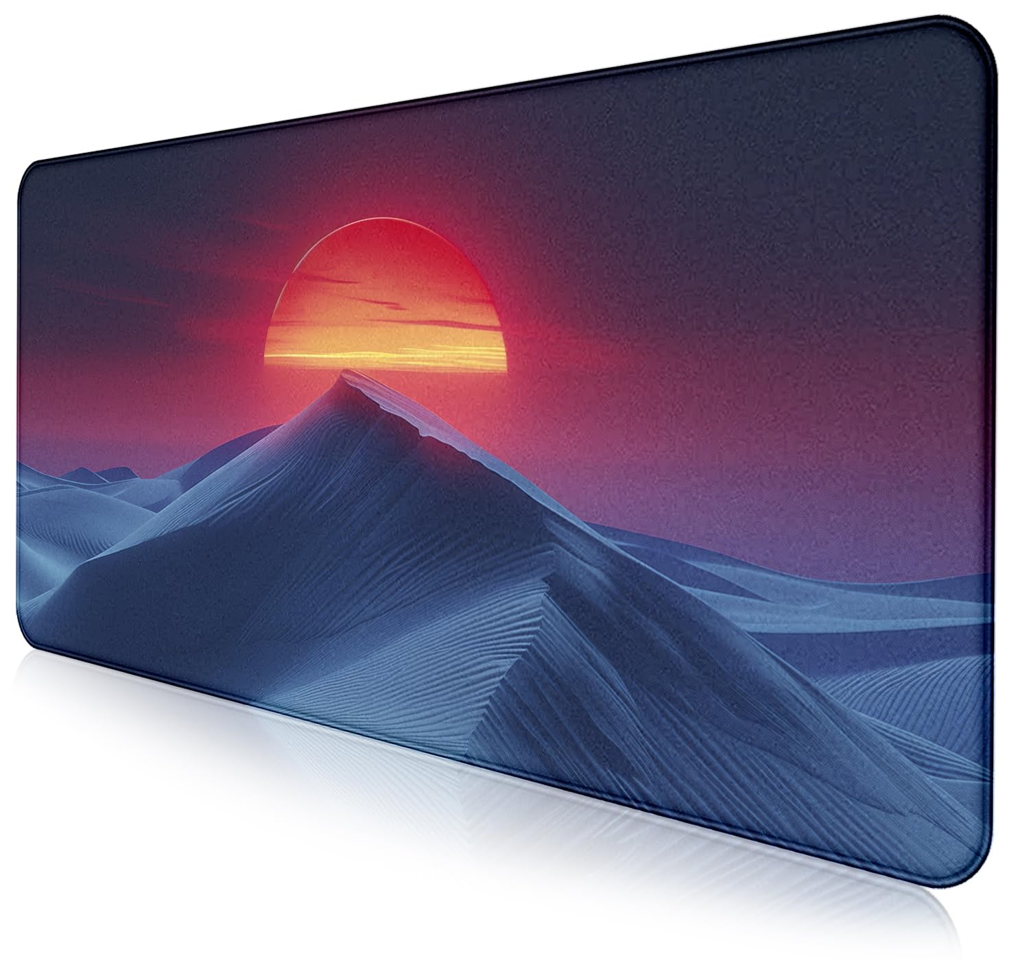 Retro American Flag XL Gaming Mouse Pad with Stitching Edge Laptop Desk Mat