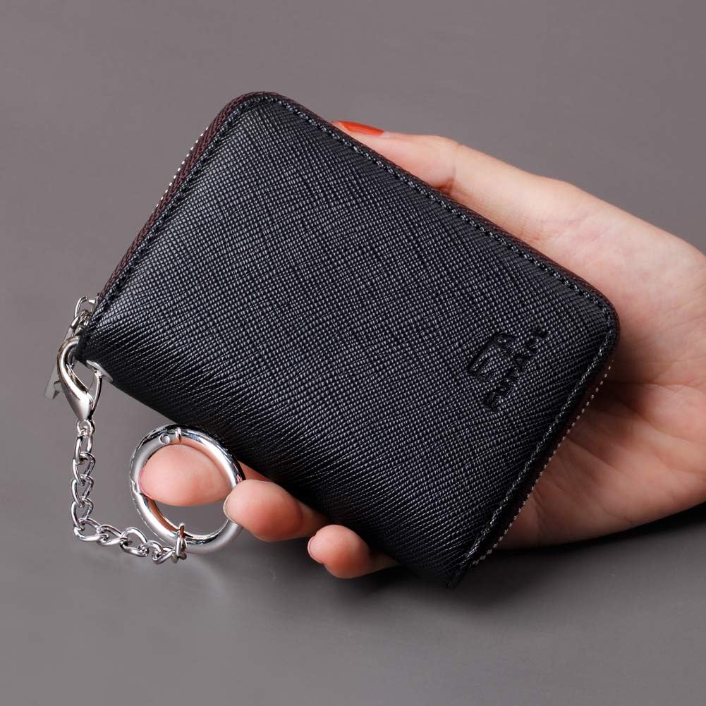 FurArt Zipper Wallet Women RFID Credit Card Holder keychain Wallet