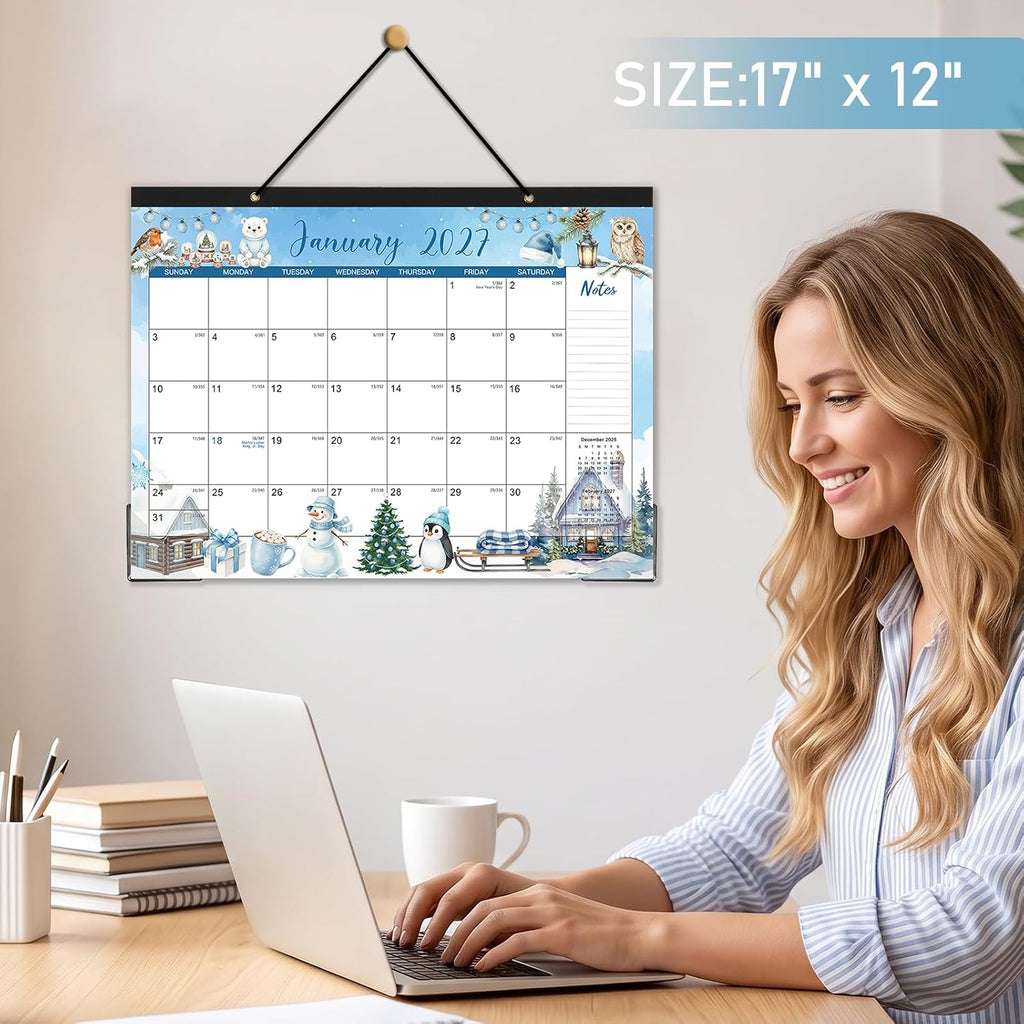 2027 Desk Calendar, 12 Months Large Calendar from Jan 2027 to Dec 2027