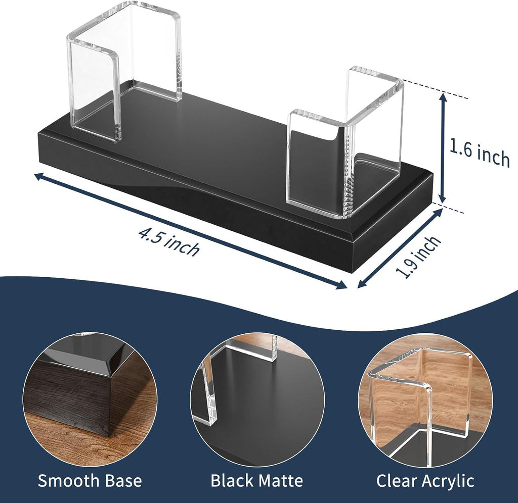 NIUBEE Acrylic Business Card Holder 2pcs, Gift Cards Display Stand for Desk