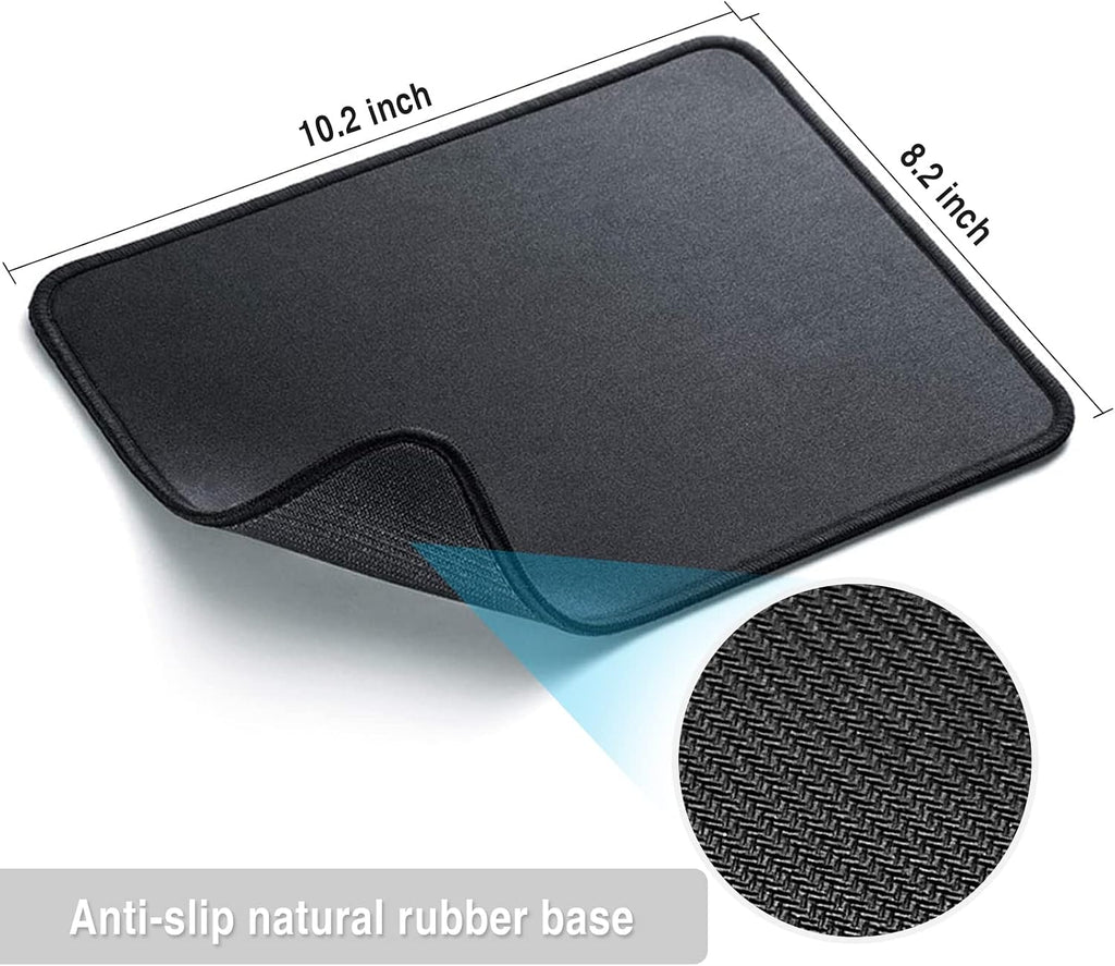 Zhithink 11 Pack Mouse Pad, 10.2''x8.2'' Computer Mousepad Bulk, Black