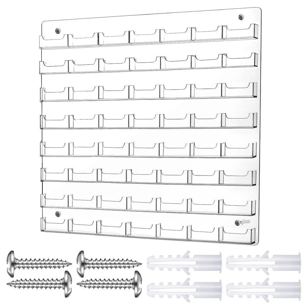 Hillban Acrylic Business Card Holder Wall Mount Office, 8 Pockets
