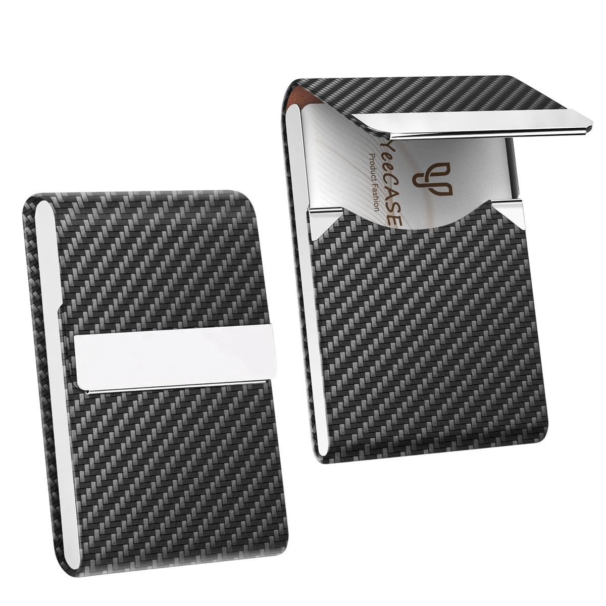 2Pack Business Card Holder, Metal Slim Business Card Case, RFID Blocking
