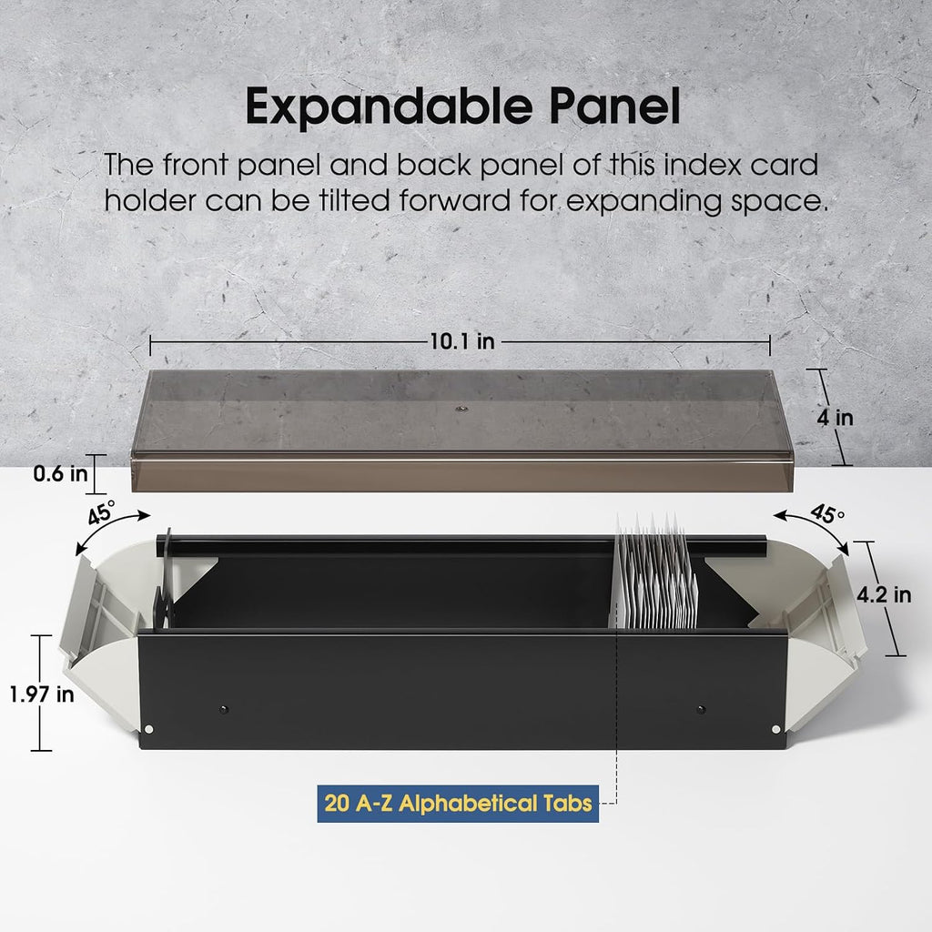 MaxGear Business Card Holder for Desk, Capacity: 800 Cards (3.5” x 2.2”)