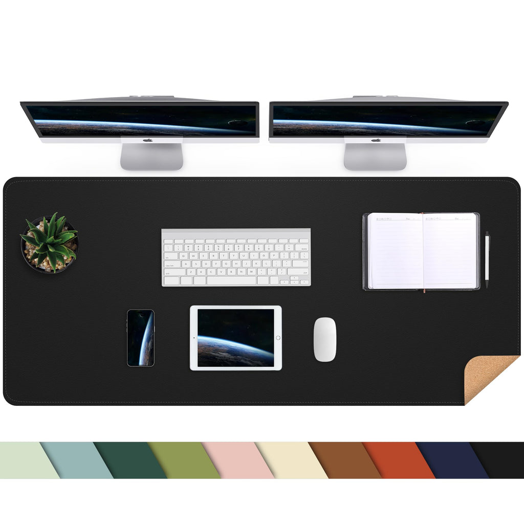 AFIING Large Desk Mat, 47" x 17", Black