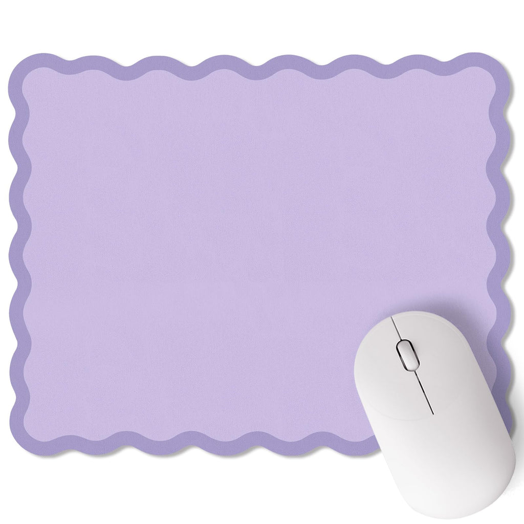 Kingdder Cute Scalloped Mouse Pad Non-Slip Mousepad 9.8x7.9in,Pink