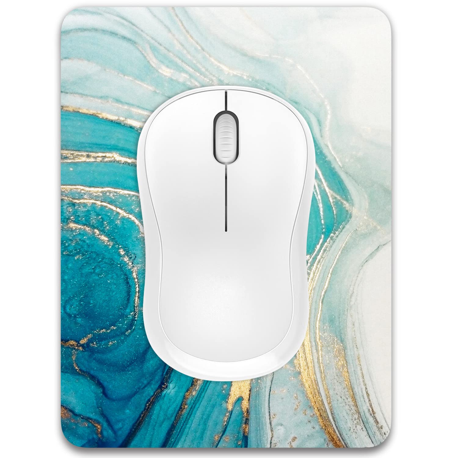 Dapesuom Small Mouse Pad, 6 x 8 Inch Thick Rubber Premium-Textured Non-Slip Portable & Washable Mini Mouse Mat for Women Men Wireless Laptops Keyboard Tray Gaming Work Computer Office Travel, Black