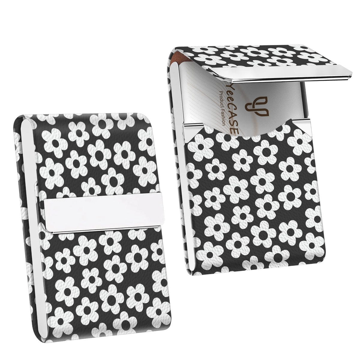 2Pack Business Card Holder, Metal Slim Business Card Case, RFID Blocking