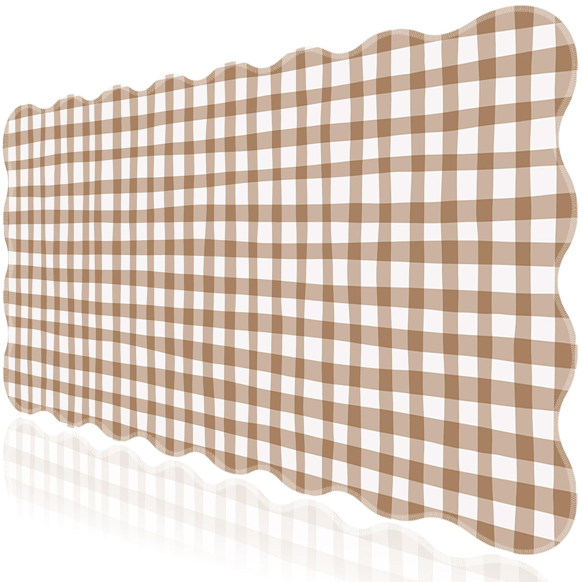 L-SPOUTTO Green Mouse Pad,Geometric Desk Mat XXL Large Scalloped Gaming Mousepad,35.4x15.7in Non-Slip Rubber Base Keyboard Pad Waterproof Desktop Mat for Laptop Computer Game Home Office-Checkered