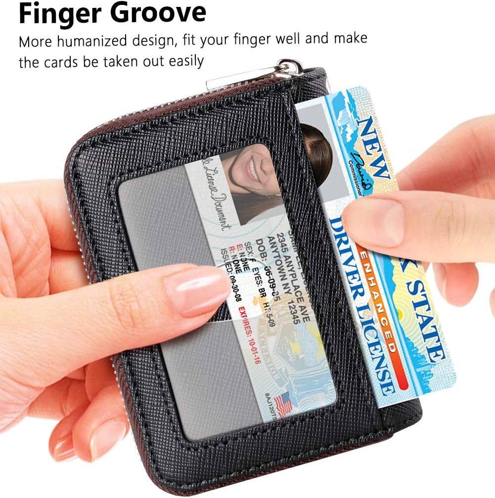 FurArt Zipper Wallet Women RFID Credit Card Holder keychain Wallet