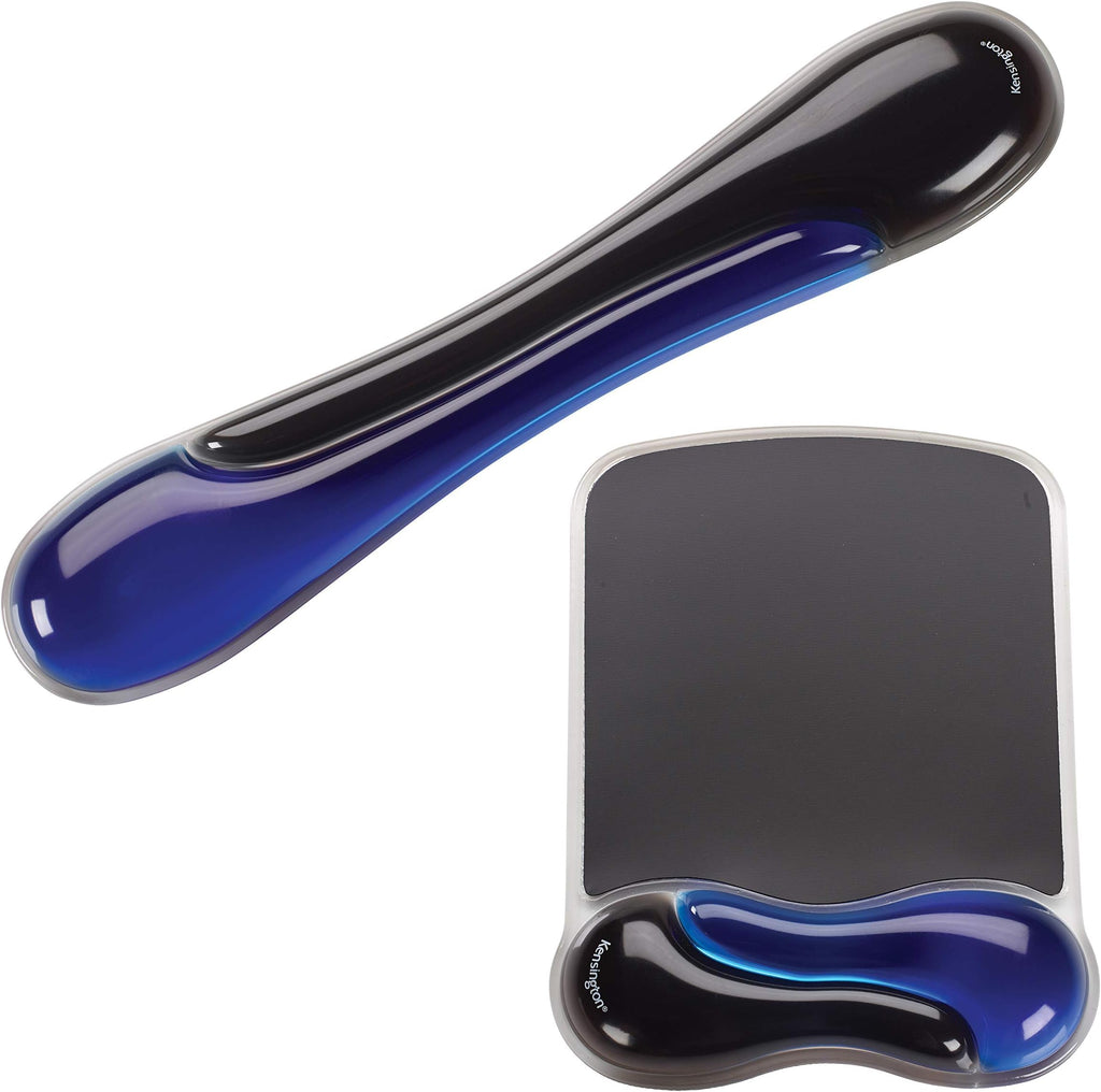 Kensington Duo Gel Mouse Pad with Wrist Rest, Ergonomic Wrist Support for Pain Relief, Comfortable Non-Skid Gel Pad for Computer, Laptop, Office & Home 9.6" x 7.6", Blue K62401AM