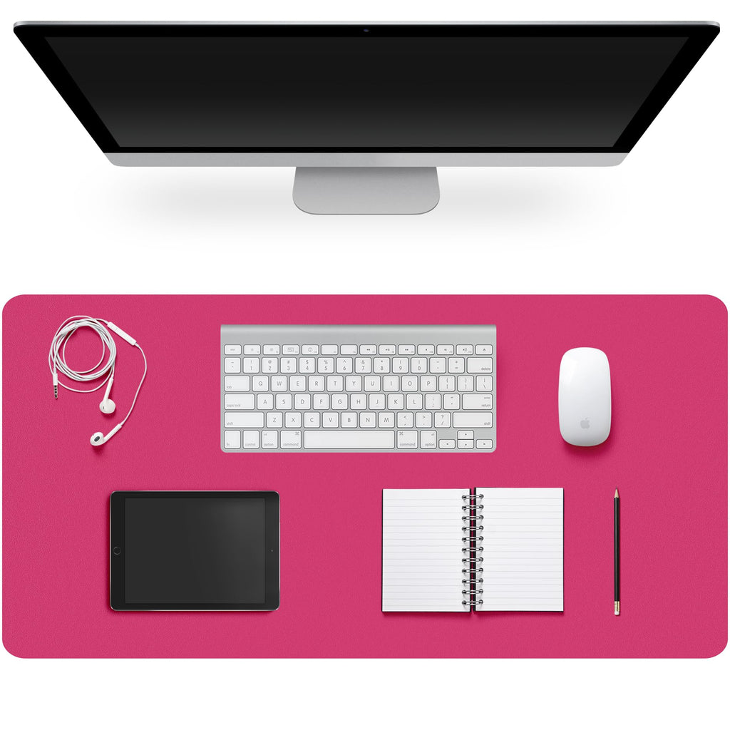 Leather Desk Pad Protector,Non-Slip Desk Pad(Black, 23.6" x 13.7")
