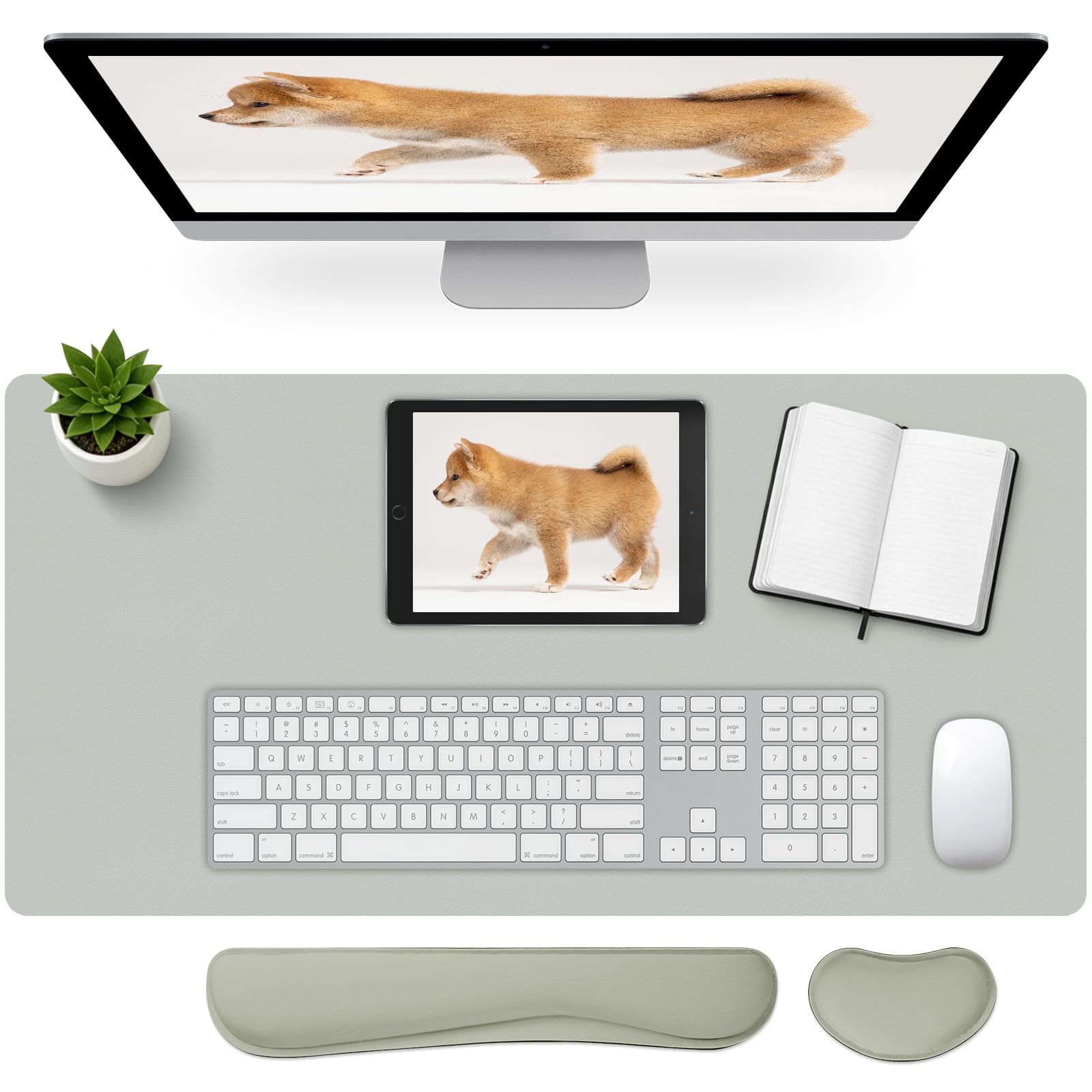 Mouse Pad and Keyboard Wrist Rest, 3-in-1 Keyboard and Mouse Pad