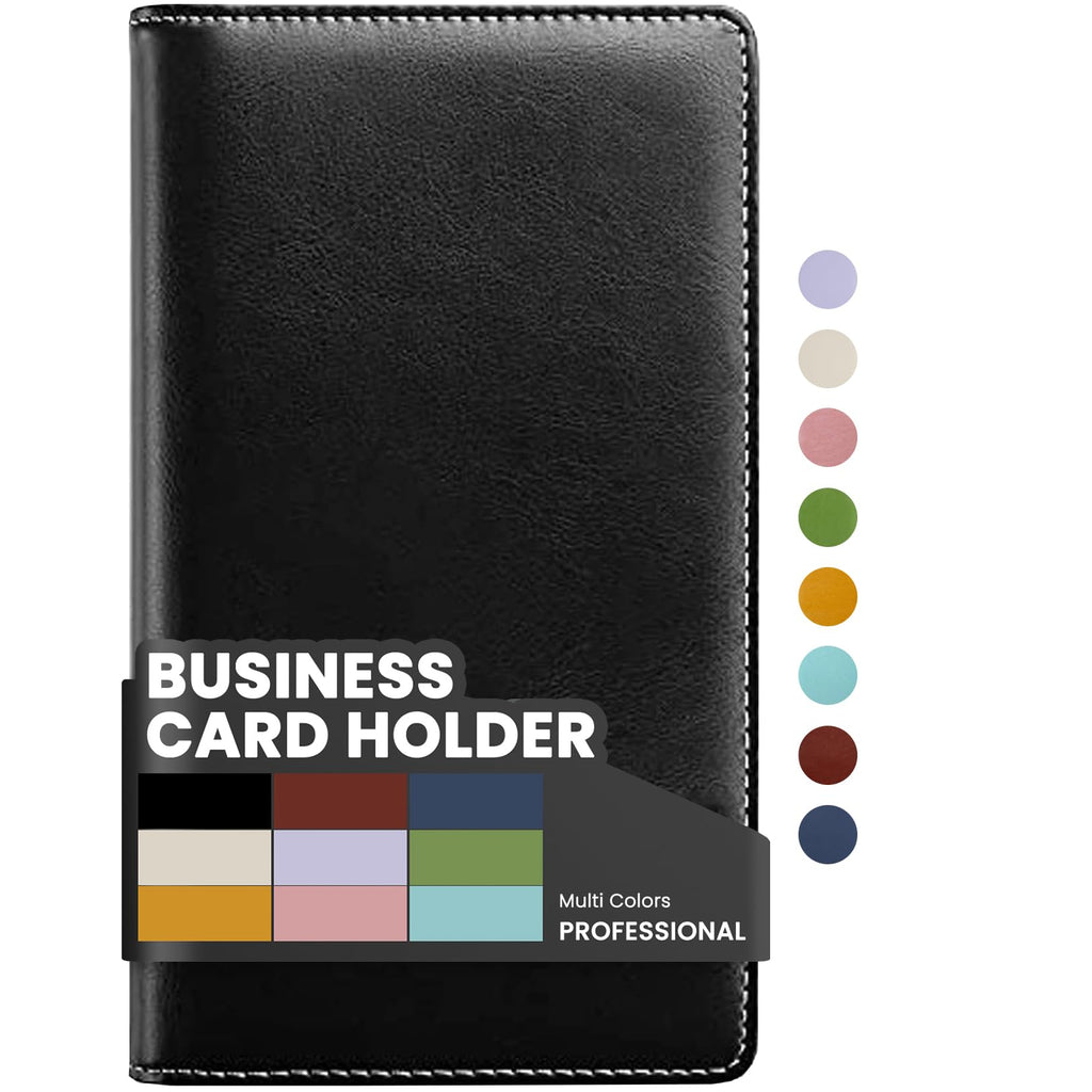 Sooez Leather Professional Business Card Book Holder Organizer for 240 Card