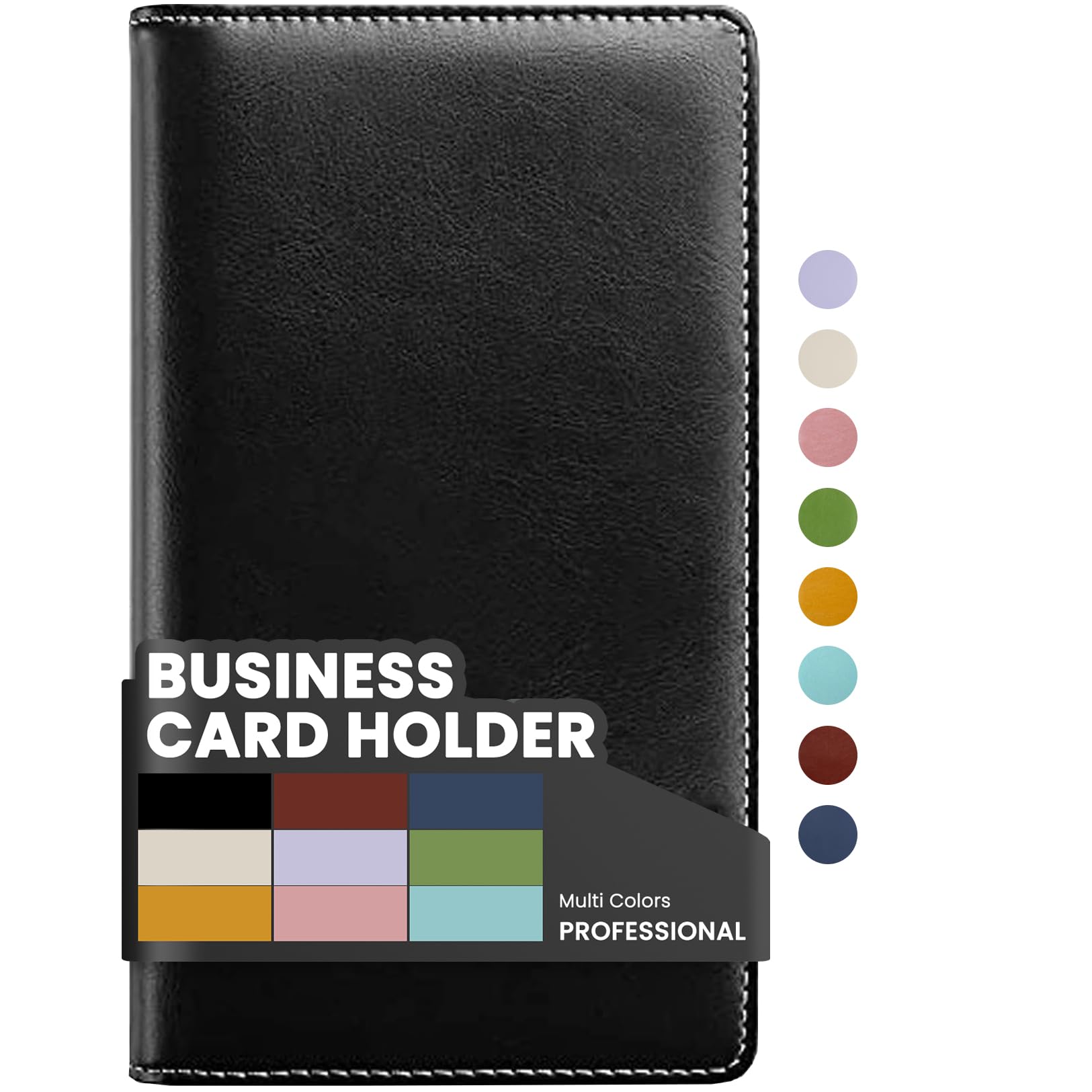 Sooez Leather Professional Business Card Book Holder Organizer for 240 Card
