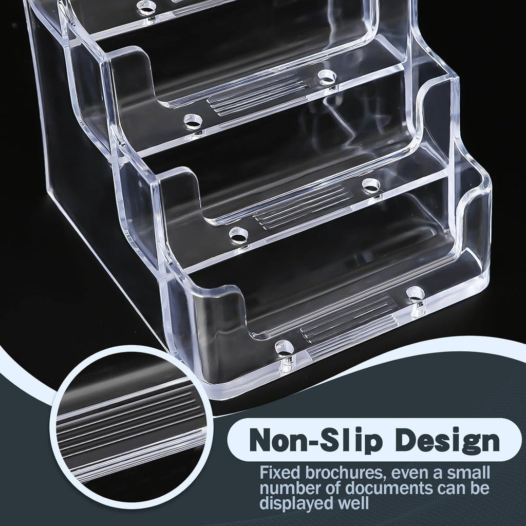 xydstay Acrylic 4-Tier Business Card Holder for Desk with 4 Pockets, 2 Pack