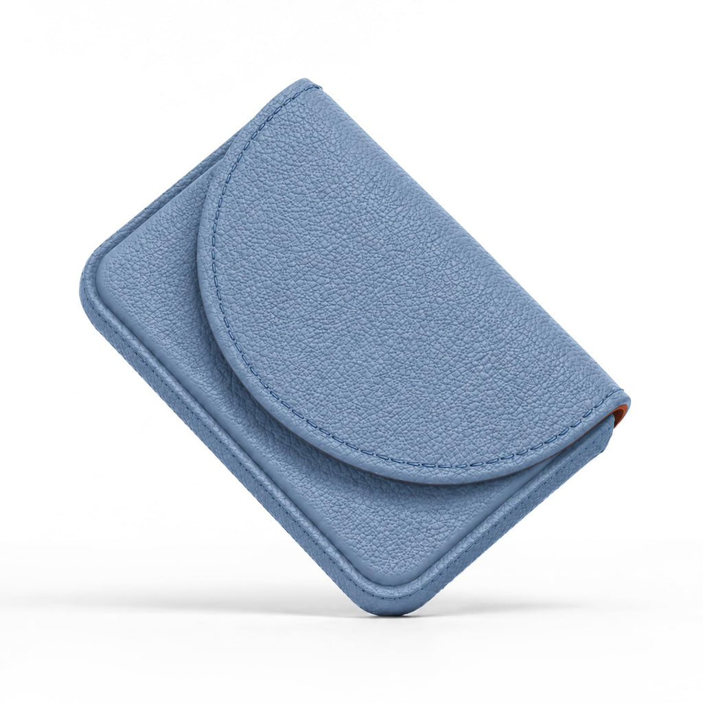 Business Card Holder，PU Leather Business Card Case Wallet White