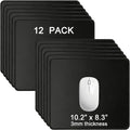 12 Pack Mouse Pads Bulk, Black Mouse Pads for Desk, Office and School