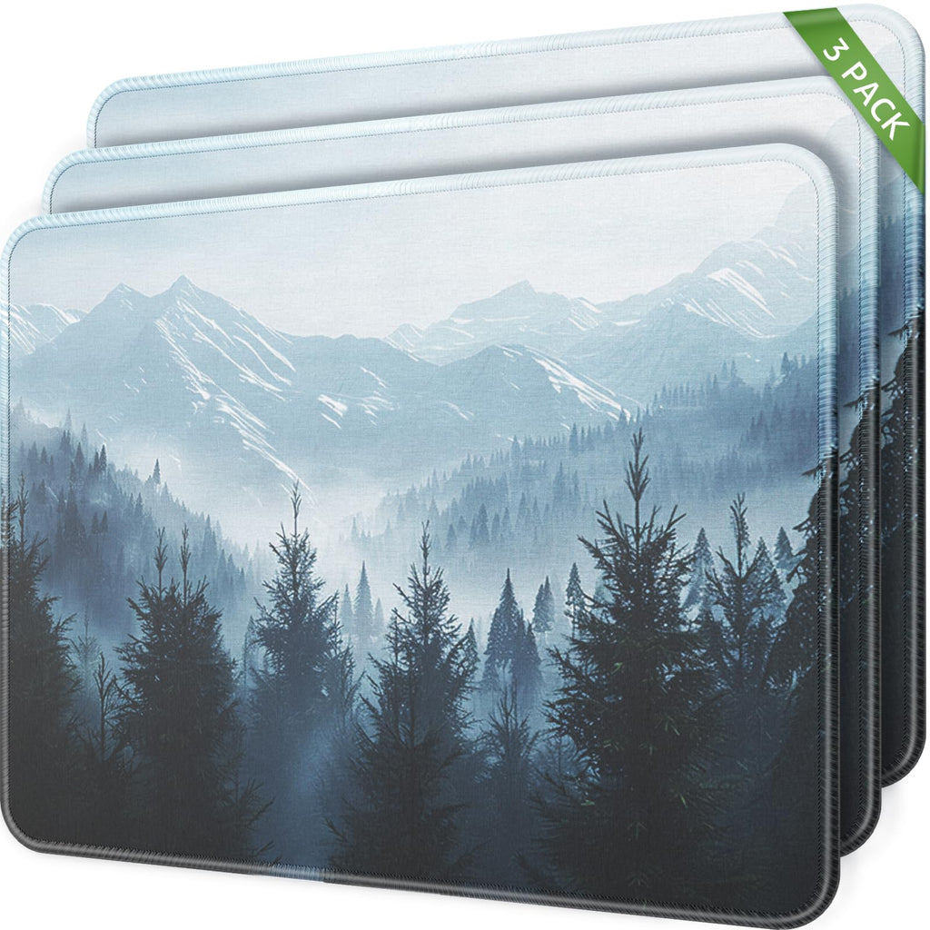 MROCO 3 Pack Mouse Pad, Black Mousepad for Desk, 30% Larger, 8.5 x 11 in