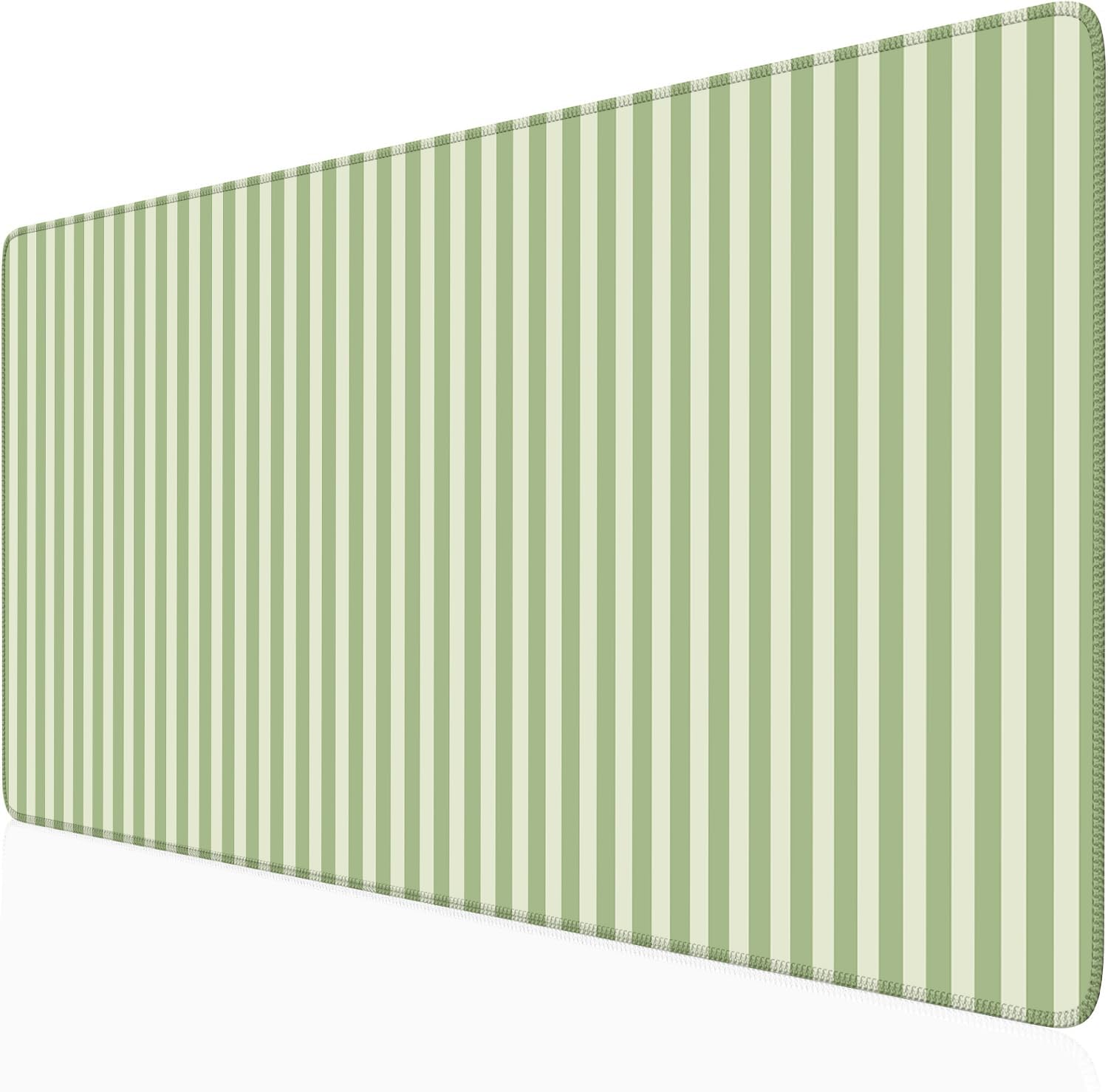 Light Pink Striped Desk Mat Cute Pastel XXL Large Gaming Mouse Pad Desk Pad Kawaii Cozy Aesthetic Keyboard Laptop Computer Mat Home Office Decor for Women