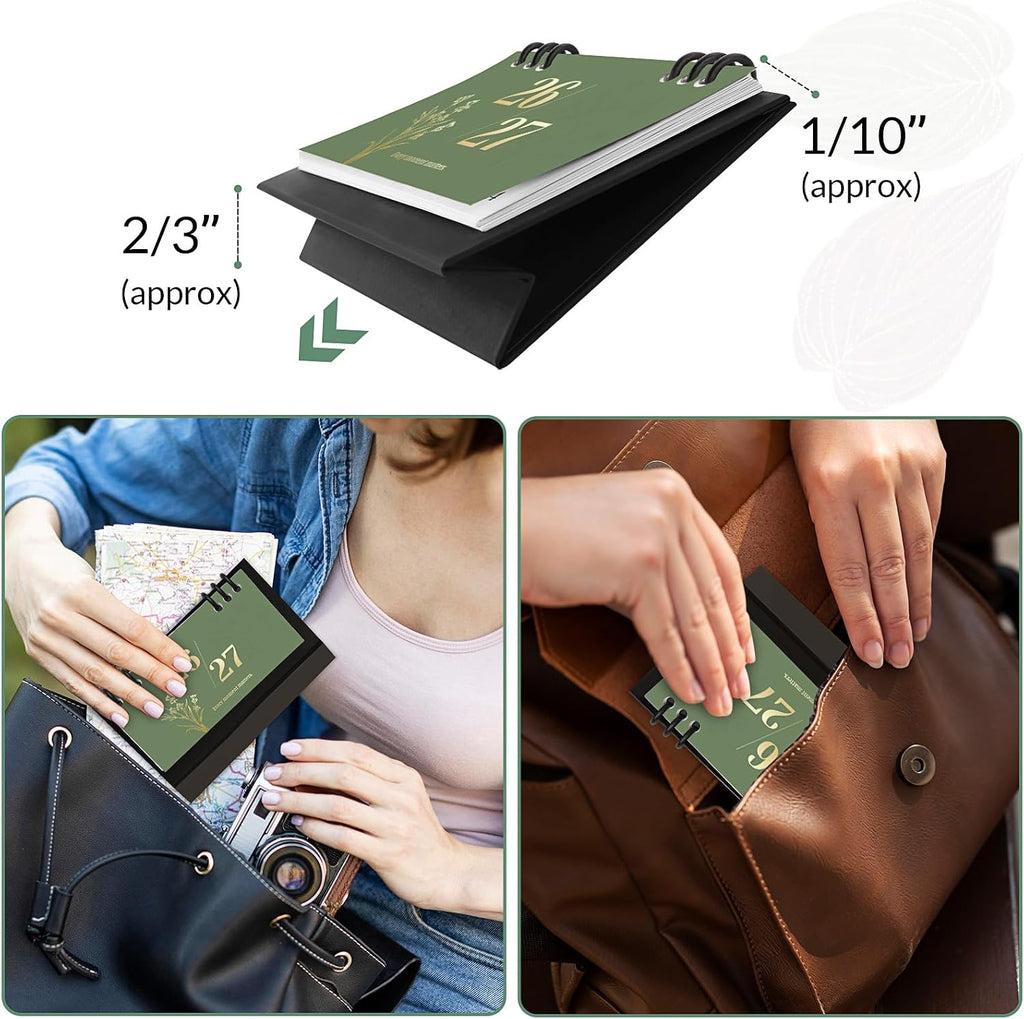 KONVINIT Small Desk Calendar 2026-2027, 6.3" x 3.1", 2026 Desk Calendar - Runs From January 2026 Until December 2027, 24 Months Mini Desktop Calendar for School, Home and Office Supplies