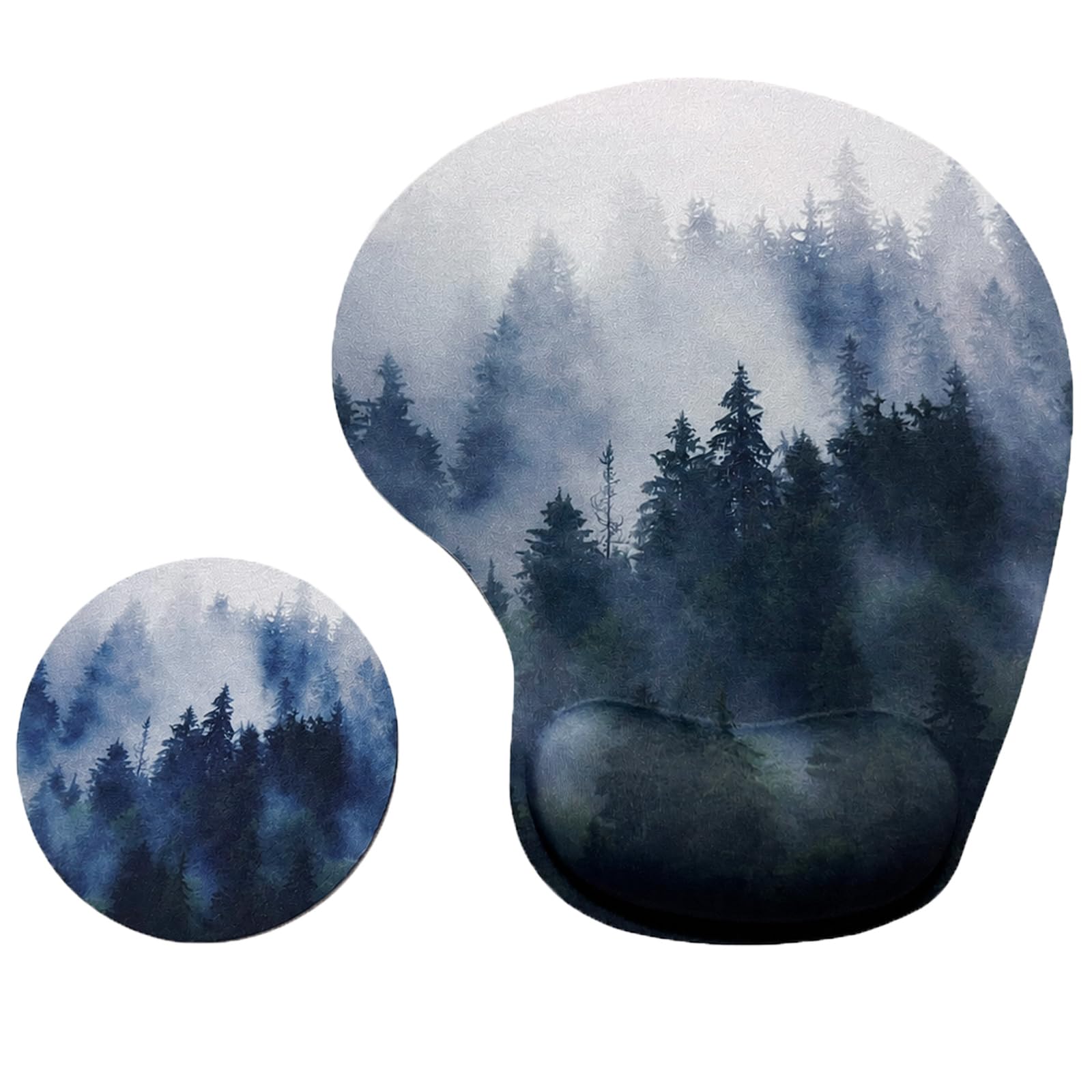 Mouse Pad with Wrist Support, Ergonomic Mouse Pads with Memory Foam Wrist Rest, Easy Typing Pain Relief, Comfortable Home Office Computer Wrist Support Pads for Working Studying Gaming, Purple
