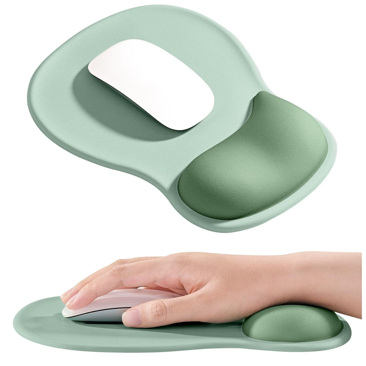 EooCoo Mouse Pad with Gel Wrist Rest, Ergonomic Mousepad Wrist Alignment