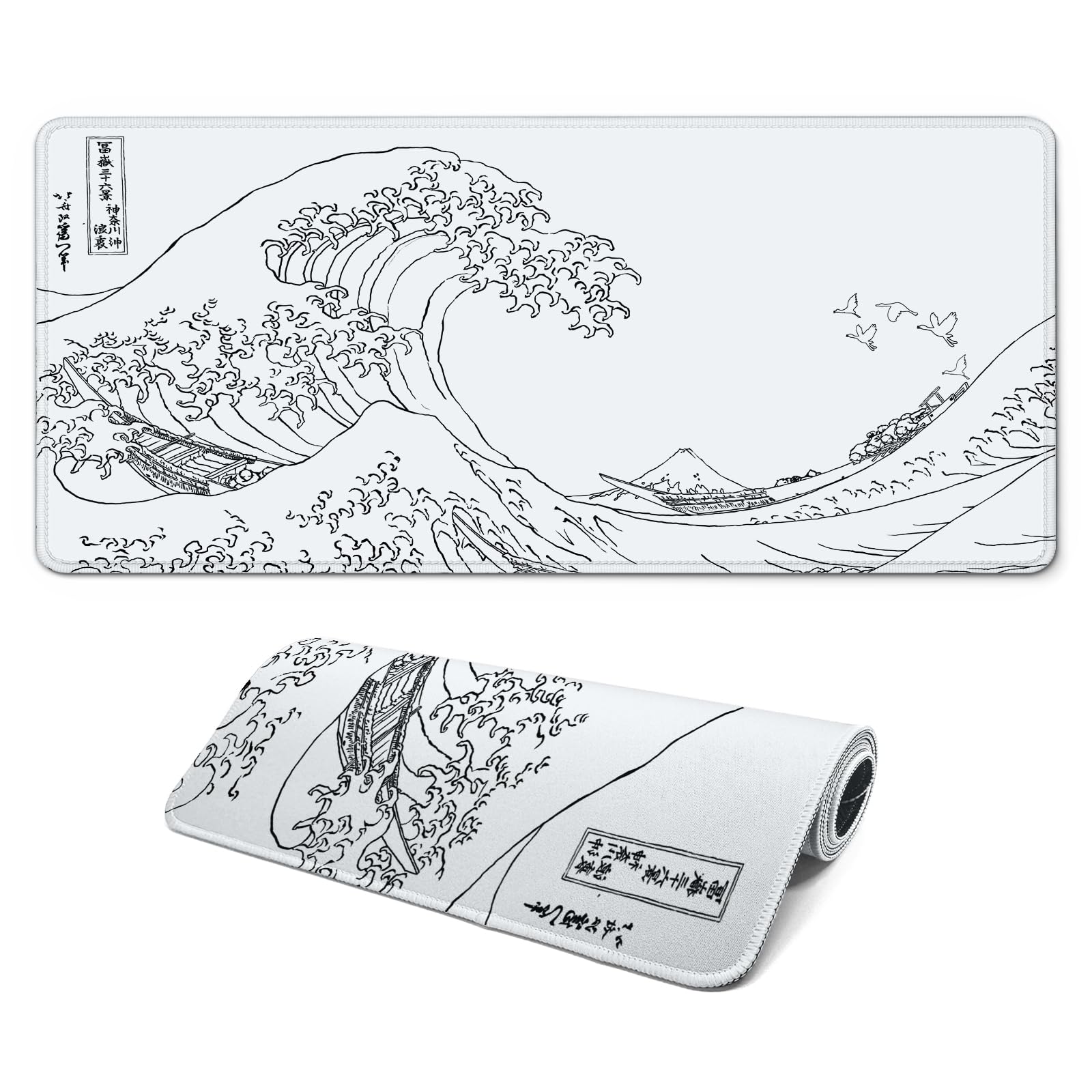 Gaming Mouse Pad, Large 31.5 x 11.8 inches Mousepad, Long Keyboard Pad, Cute Mouse Mat for Computer with Stitched Edges and Non-Slip Base (Wildflower)