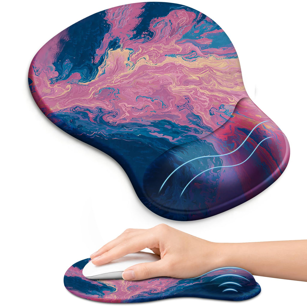 Ergonomic Mouse Pad with Wrist Rest, Gel Wrist Support, Black