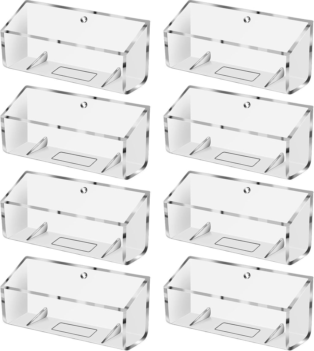 Eersida 8 Pcs Acrylic Business Card Holder for Wall Mount or Place on Desk