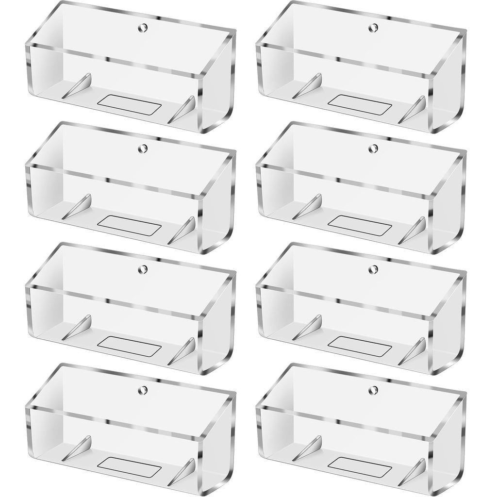 Eersida 8 Pcs Acrylic Business Card Holder for Wall Mount or Place on Desk
