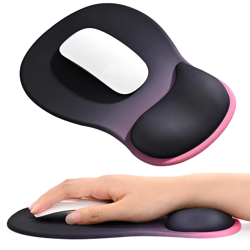 EooCoo Mouse Pad with Gel Wrist Rest, Ergonomic Mousepad Wrist Alignment