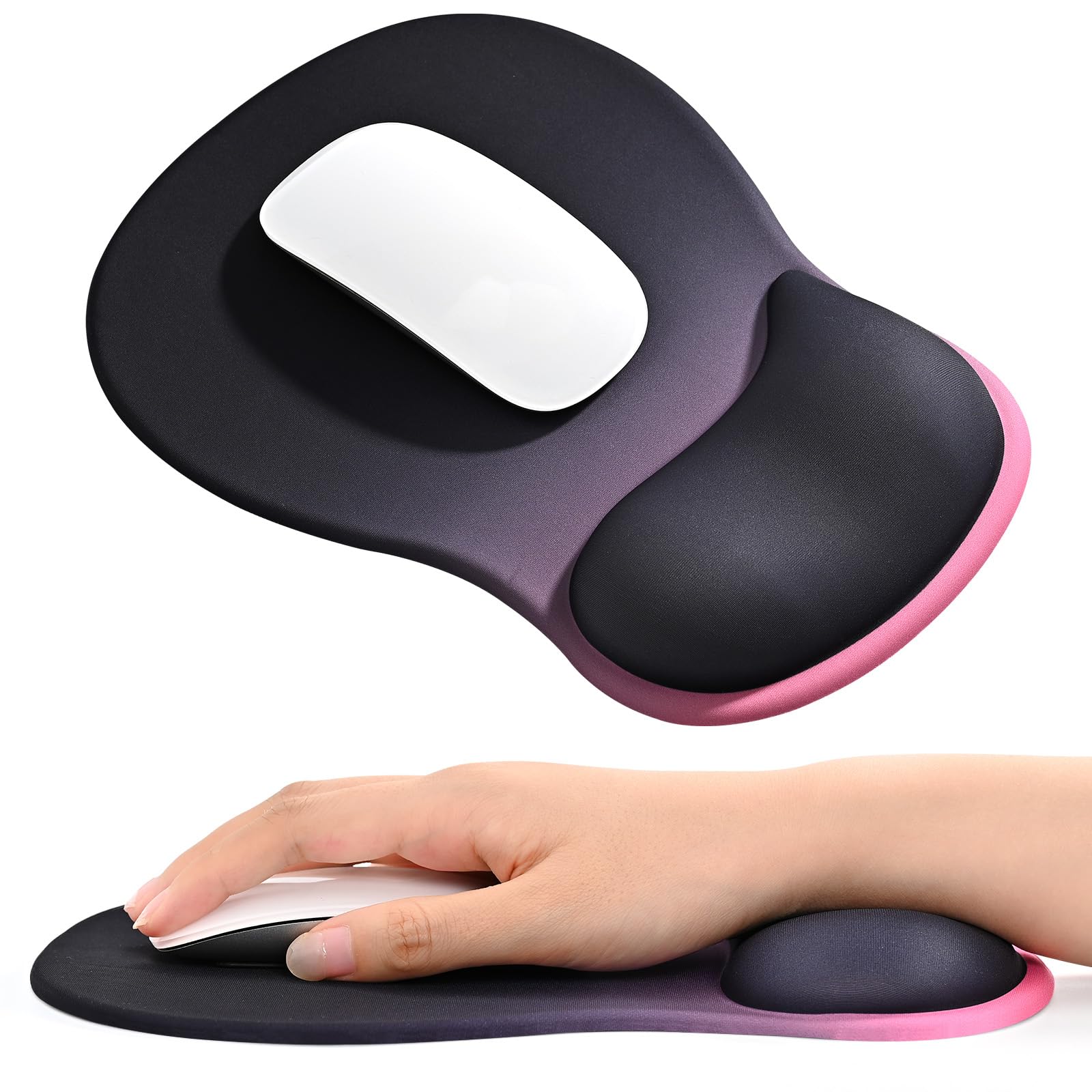 EooCoo Mouse Pad with Gel Wrist Rest, Ergonomic Mousepad Wrist Alignment