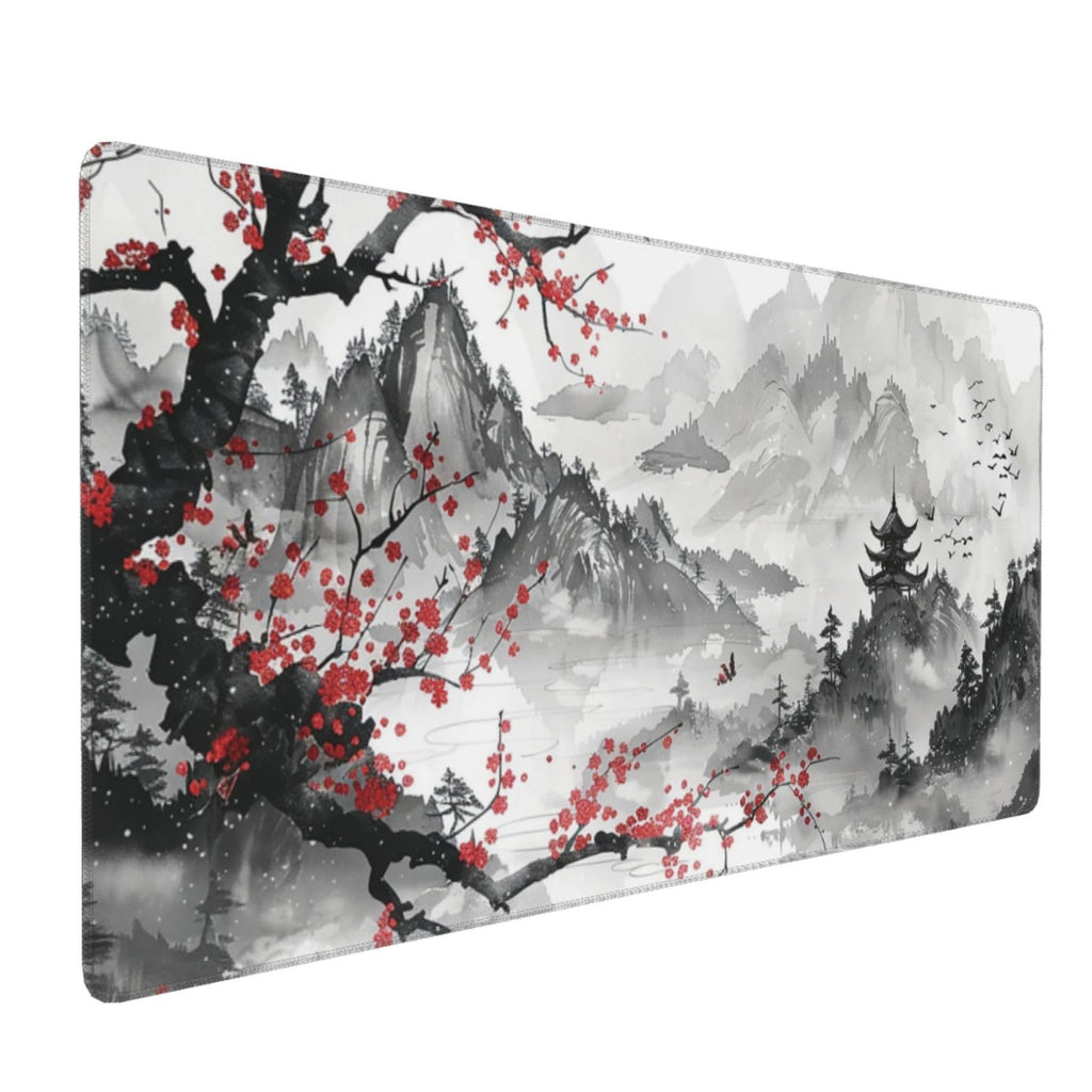 35.4 x 15.7 in, XXL Large Mouse Pad for Desk, Extended Keyboard Mouse Mat for Computer Office, Big Laptop Mouse pad, Gaming Pc-Boho Navy Blue Peony Florals