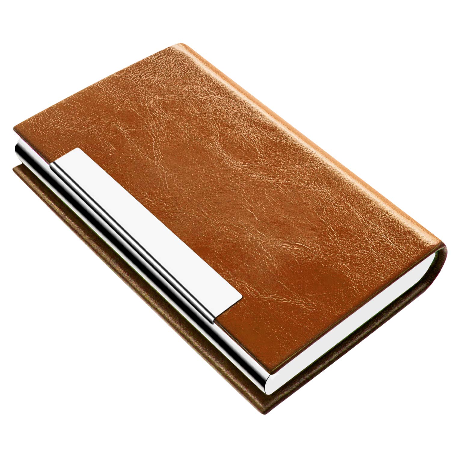 Padike Business Card Holder/ Case Professional PU Leather & Stainless Steel Multi Wallet Credit Card ID Case/Holder for Men & Women. (Black)