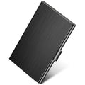 MaxGear Stainless Steel Business Card Holder, Slim Card Case, Black