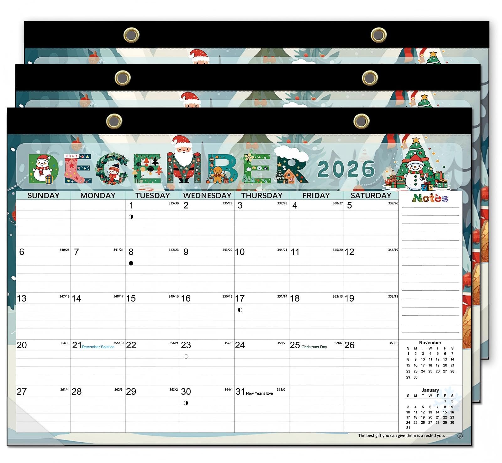 AECCN Desk Calendar 2026-2027, Jul 2026-Dec 2027, 17" x 11.4"